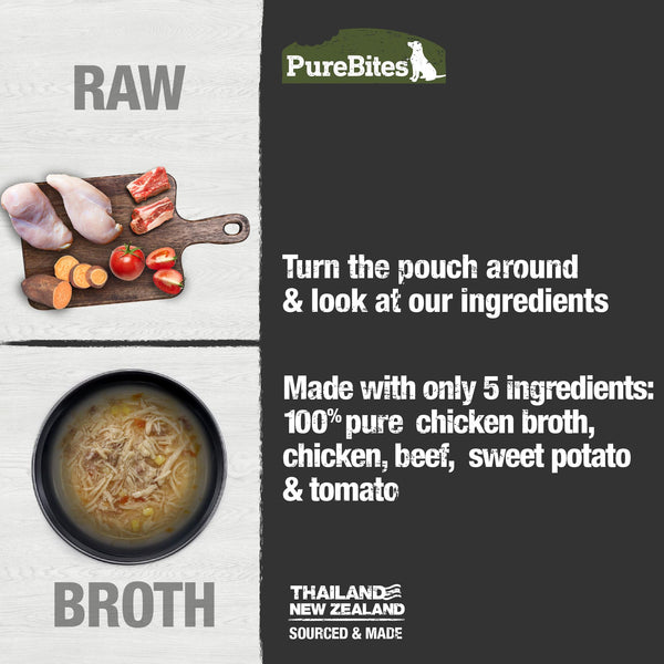 PureBites Chicken & Beef Broths for Dogs