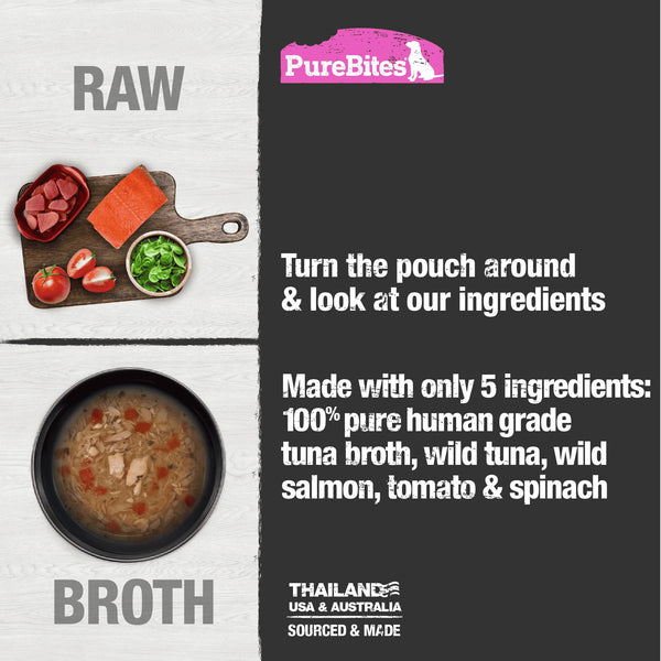 PureBites Tuna, Salmon & Vegetables Broth for Dogs