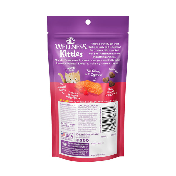 Wellness Kittles Salmon & Cranberries Grain-Free Cat Treats, 2-oz