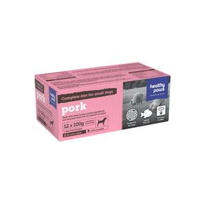 Healthy Paws Complete Dinner Pork Frozen Food for Small Dogs