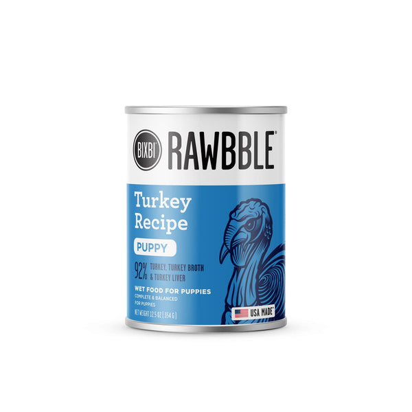 BIXBI Rawbble Turkey Recipe Puppy Wet Dog Food Can
