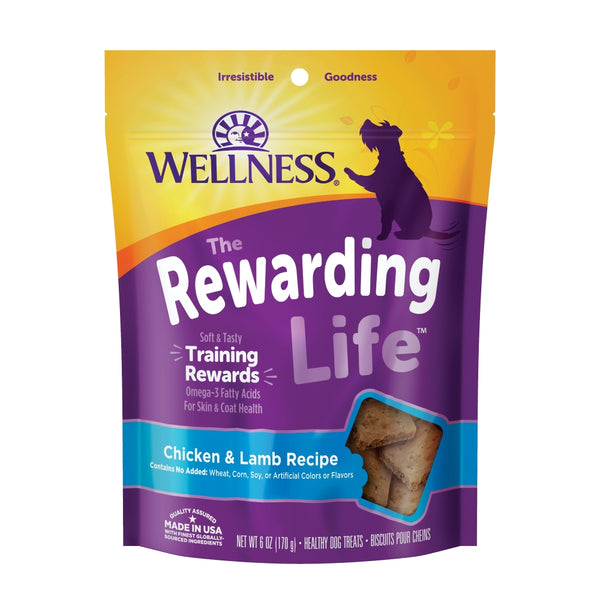 Wellness Grain-Free The Rewarding Life Chicken & Lamb Soft & Chewy Dog Treats, 6-oz