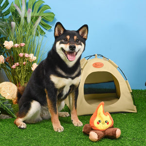 HugSmart Camping Pups Jouet pour chiens Campfire
