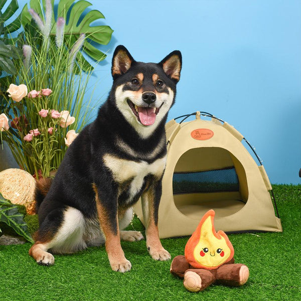 HugSmart Camping Pups Jouet pour chiens Campfire