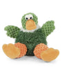 GoDog Just for Me Chew Guard Sitting Duck Dog Toy, Green