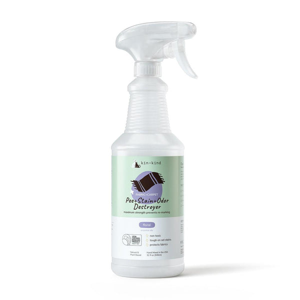 kin+kind Fabric+Carpet Floral Pet Pee+Stain+Odor Destroyer