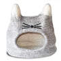 Dharma Dog Karma Cat Panier en laine Cave visage de chat, Naturel