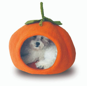 Dharma Dog Karma Cat Panier en laine Cave Citrouille, Orange
