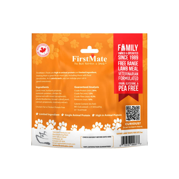 FirstMate Friandises Savoureuses à l'Agneau pour Chats
