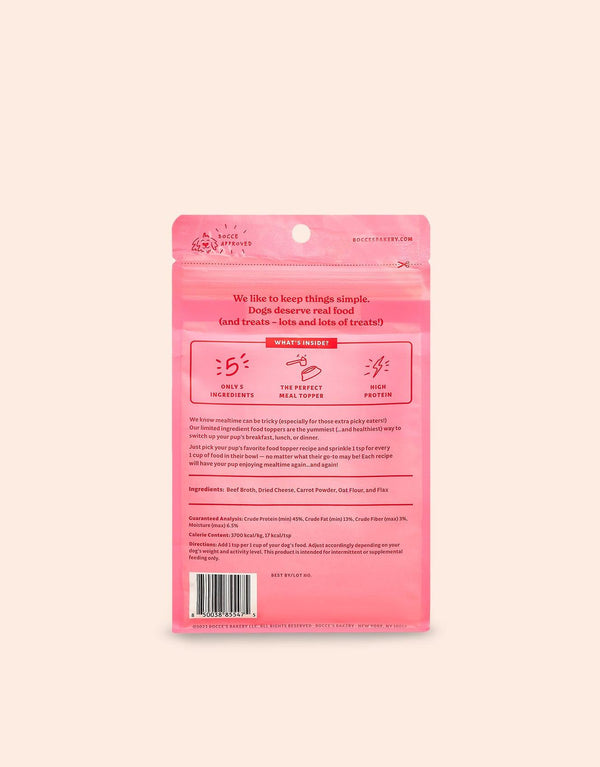 Bocce's Bakery Beef & Cheese Dog Food Topper