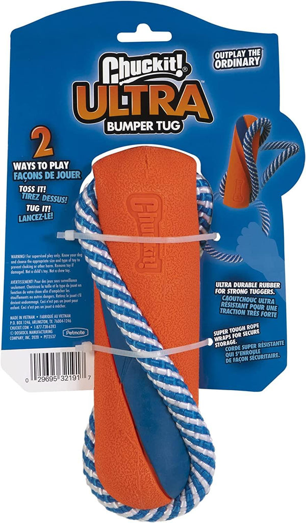 Chuckit! Ultra Bumper Tug Dog Toy, Orange/Blue