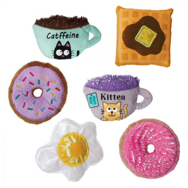 KONG Scrattles Cafe Jouet en peluche pour chats, Assortiment