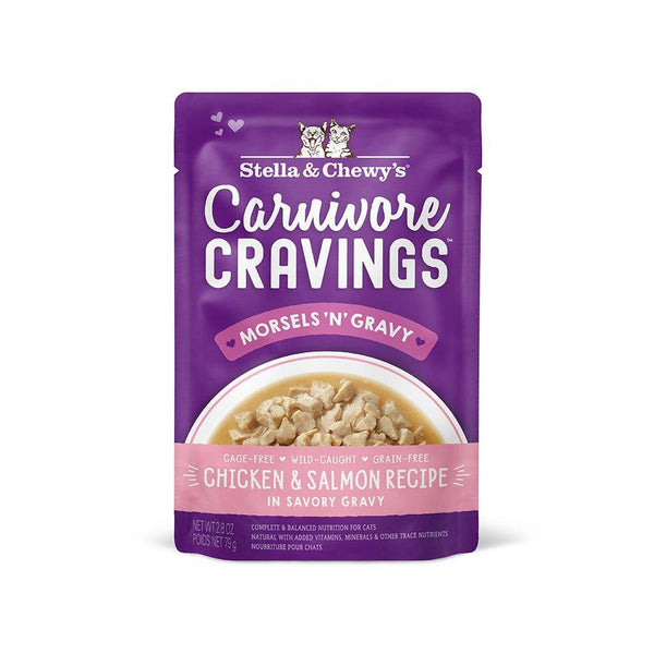 Stella & Chewy's Carnivore Cravings Sachet de nourriture humide en morceaux 'Morsels 'N' Gravy' Poulet & Saumon pour chats