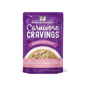 Stella & Chewy's Carnivore Cravings Sachet de nourriture humide en morceaux 'Morsels 'N' Gravy' Poulet & Saumon pour chats