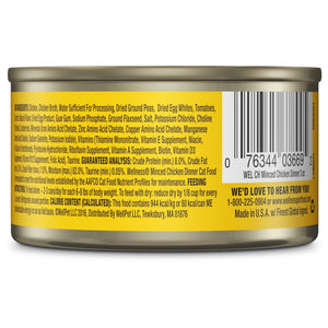 Wellness Complete Health Grain-Free Minced Chicken Dinner Wet Cat Food Cans