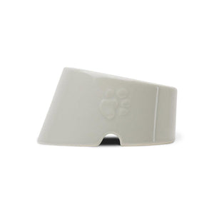Scruffs Icon Flat Faced Dog Bowl, Light Grey