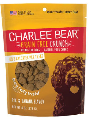 Charlee Bear Friandises Croquantes sans céréales P.B. & Banane pour chiens