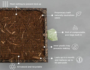 Bark Potty All-Natural Disposable Dog Potty Pad, Large