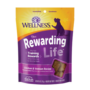 Wellness Grain-Free The Rewarding Life Chicken & Venison Soft & Chewy Dog Treats, 6-oz