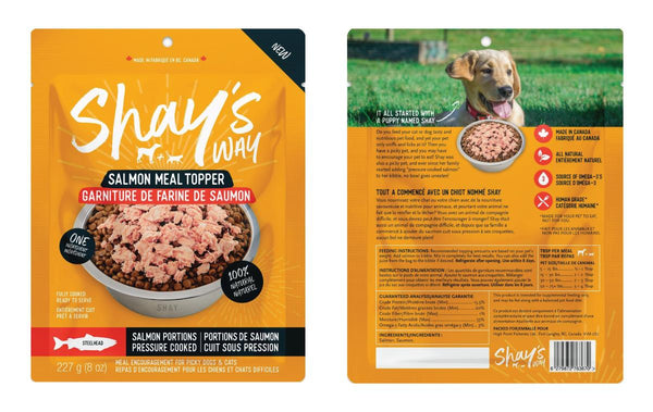 Shay's Way Garniture pour chiens et chats à base de farine de saumon Steelhead