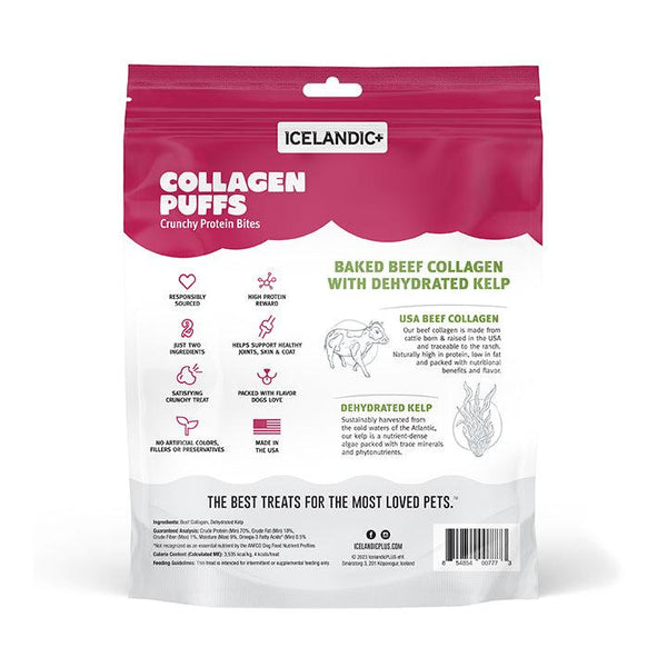 Icelandic+ Bouffées de collagène de bœuf avec varech Friandises pour chiens
