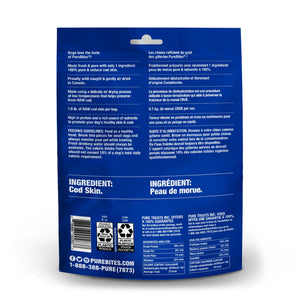 PureBites Jerky De Peau De Morue Séchée À L'air Friandises Pour Chiens
