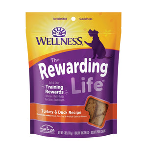 Wellness Grain-Free The Rewarding Life Turkey & Duck Soft & Chewy Dog Treats, 6-oz