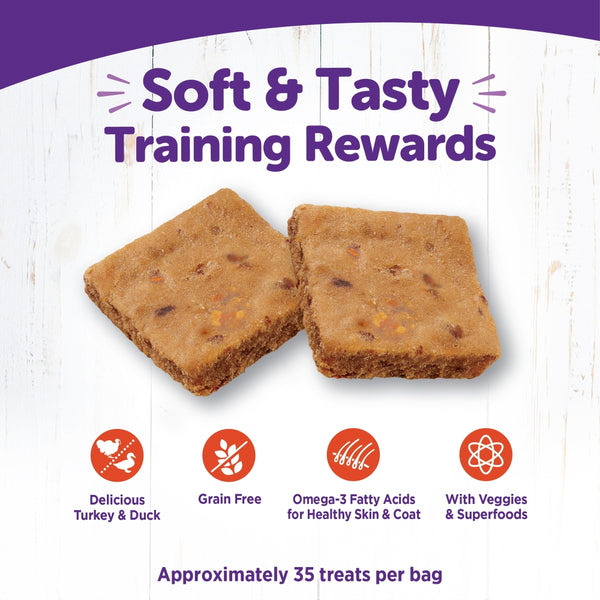Wellness Grain-Free The Rewarding Life Turkey & Duck Soft & Chewy Dog Treats, 6-oz