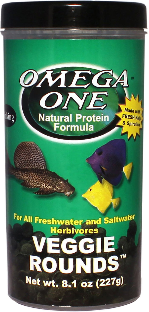 Omega One Sinking Veggie Rounds Freshwater & Saltwater Fish Food