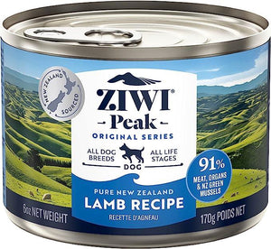 ZIWI Peak Lamb Recipe Wet Dog Food Can