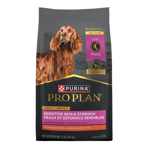 Purina Pro Plan Croquettes pour chiens 7+ Peau sensible & estomac sensible Saumon & Riz