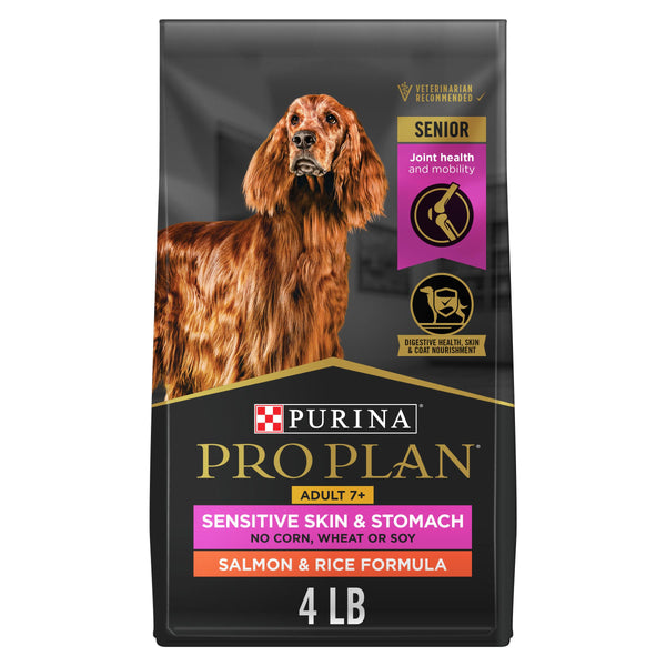 Purina Pro Plan Croquettes pour chiens 7+ Peau sensible & estomac sensible Saumon & Riz