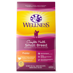 Wellness Complete Health Small Breed Puppy Turkey, Oatmeal & Salmon Dry Dog Food