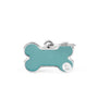MyFamily Médaille d'identification pour animal Basic Handmade Os, bleu clair