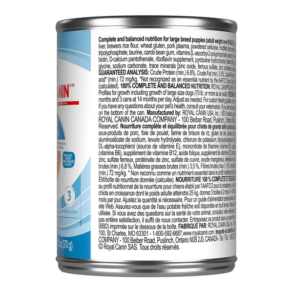 Royal Canin Canine Health Nutrition Large Puppy Thin Slices in Gravy Wet Dog Food Can