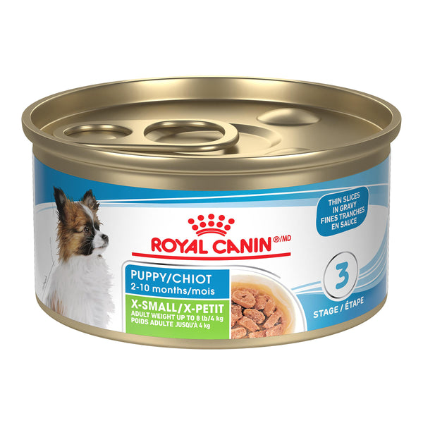 Royal Canin Canine Health Nutrition X-Small Puppy Thin Slices in Gravy Wet Dog Food Can