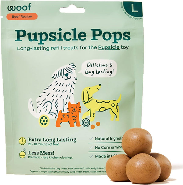 Woof Woof Pupsicle Pops Friandises pour chiens saveur bœuf, très grand