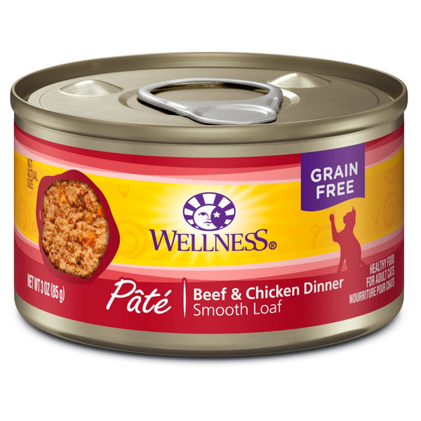 Wellness Complete Health Pate Beef & Chicken Formula Grain-Free Wet Cat Food Cans
