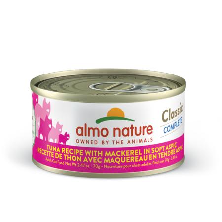 Almo Nature Classic Recette complète au thon avec maquereau en aspic pour chats (boîte)