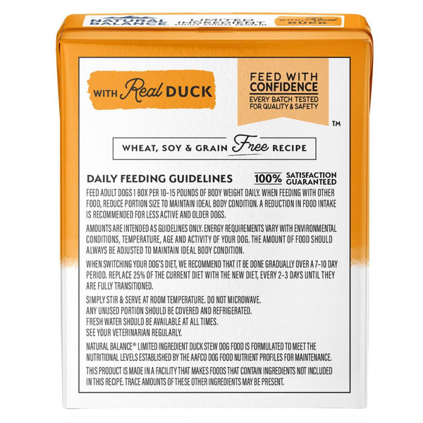 Natural Balance Limited Ingredient Reserve Duck Stew Wet Dog Food