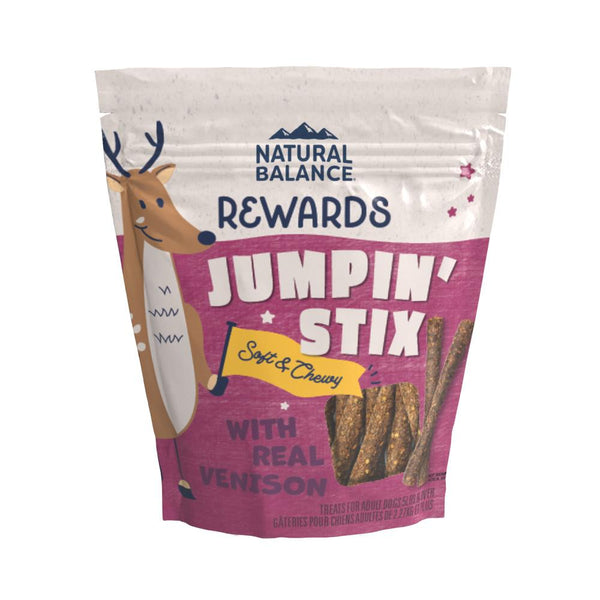 Natural Balance Rewards Jumpin' Stix Friandises pour chiens à la vraie venaison