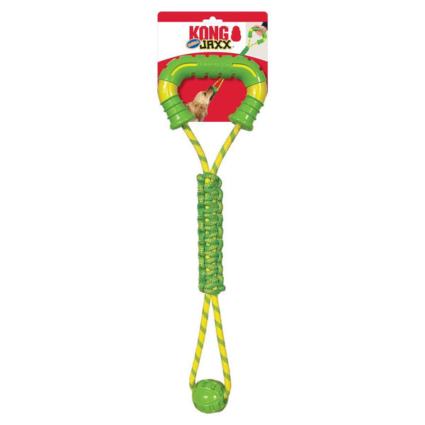 KONG Jaxx Mega Tug Dog Toy, Green/Yellow
