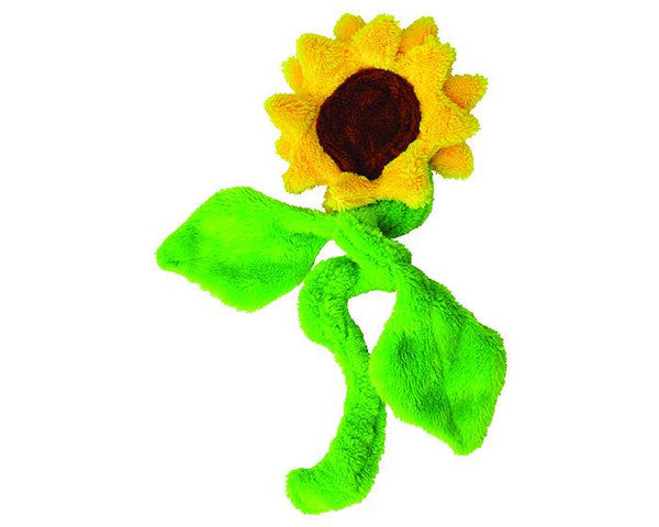 Cycle Dog Duraplush Springy Sunflower Dog Toy