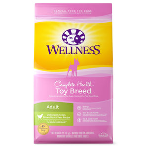 Wellness Complete Health Toy Breed Chicken, Brown Rice & Peas Dry Dog Food, 4-lb