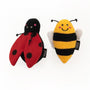 ZippyPaws ZippyClaws Ladybug & Bee Cat Toy