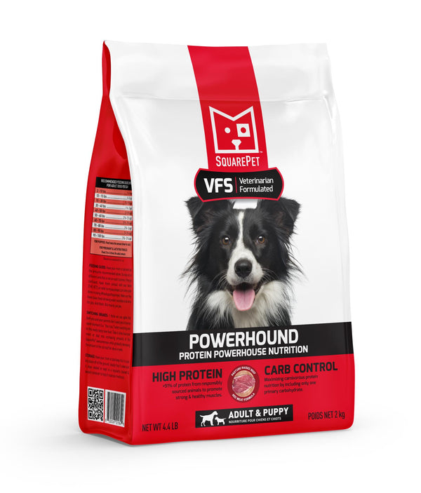 SquarePet VFS PowerHound Croquettes viande rouge pour chiens.