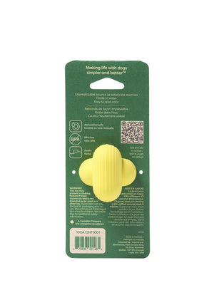 Earth Rated Natural Rubber Fetch Dog Toy, Yellow