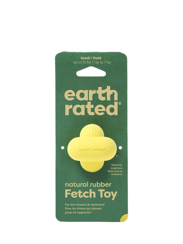 Earth Rated Natural Rubber Fetch Dog Toy, Yellow