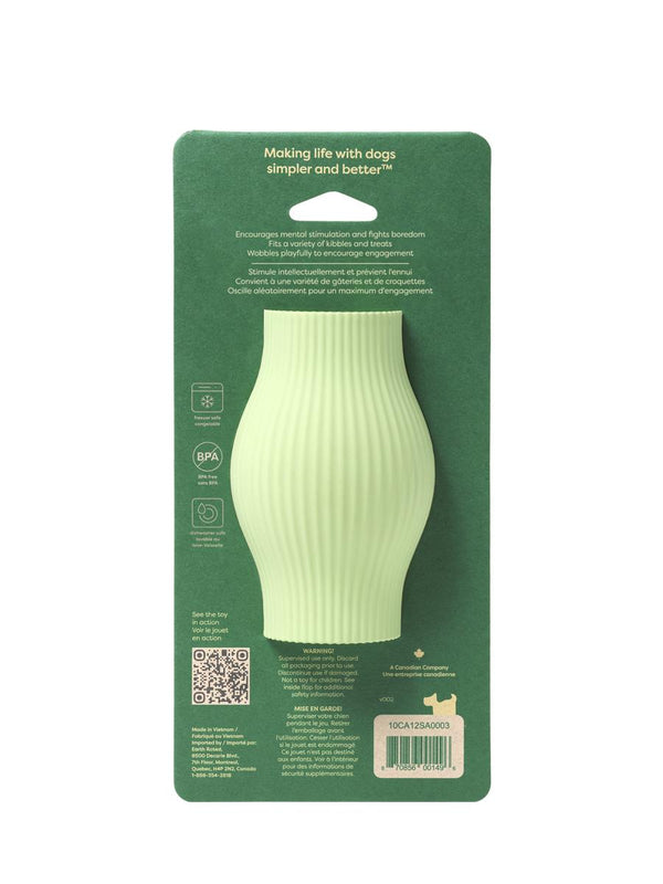 Earth Rated Jouet distributeur de friandises en caoutchouc naturel pour chien, Vert