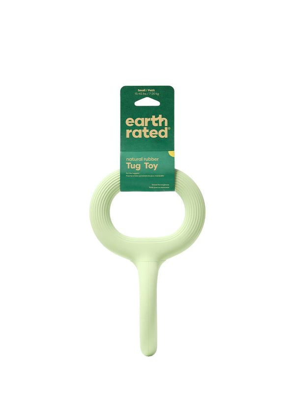 Earth Rated Natural Rubber Tug Dog Toy, Green